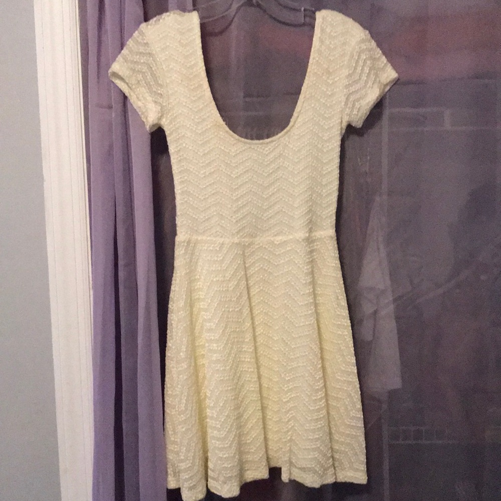 Sparkle & Fade Cream Colored Dress